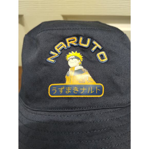 Naruto Childrens Kids Blue Orange Reversible Bucket Hat Anime Manga One Size - Picture 2 of 9
